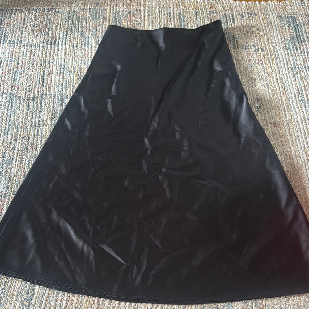 Monki Black Maxi A-line Skirt